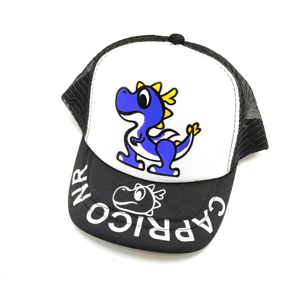 

New High Quality White Birthday Kid Hat Baby Party Snapback Hats Children Dinosaur Cap Kids Cartoon Hip Hop Hat Favors 2-7 Years