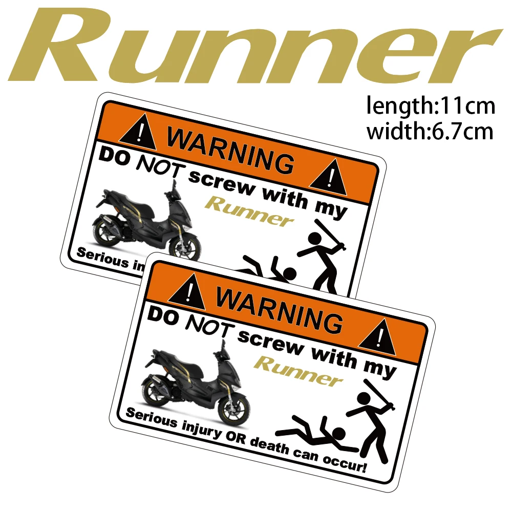 

KODASKIN Motorcycle Cheap Creative Warning Sticker Decal for GILERA Runner 200 VXR