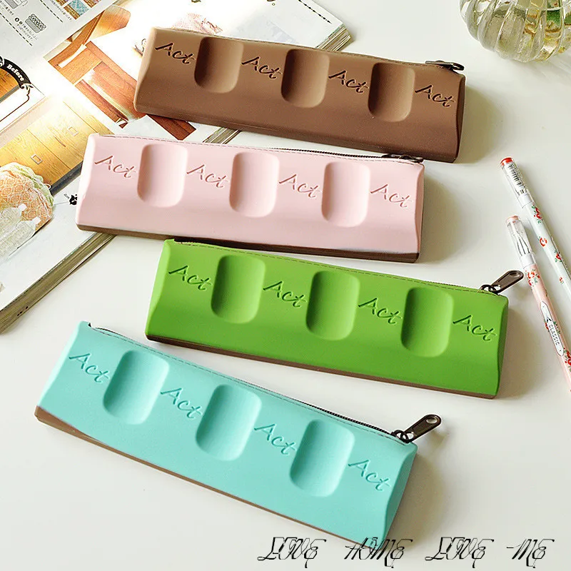 

Chocolate Pencil Cases Silica estuches school Personality Stylos De Bourse Kid Trousse Scolaire Estuche Lapices Papeleria