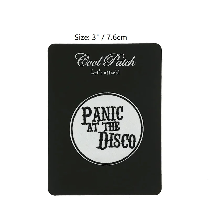 

3" Panic At The Disco Music Band Hippie Rock Punk Embroideried Iron On Patch Emblem Logo Badge Victorious Brendon Urie