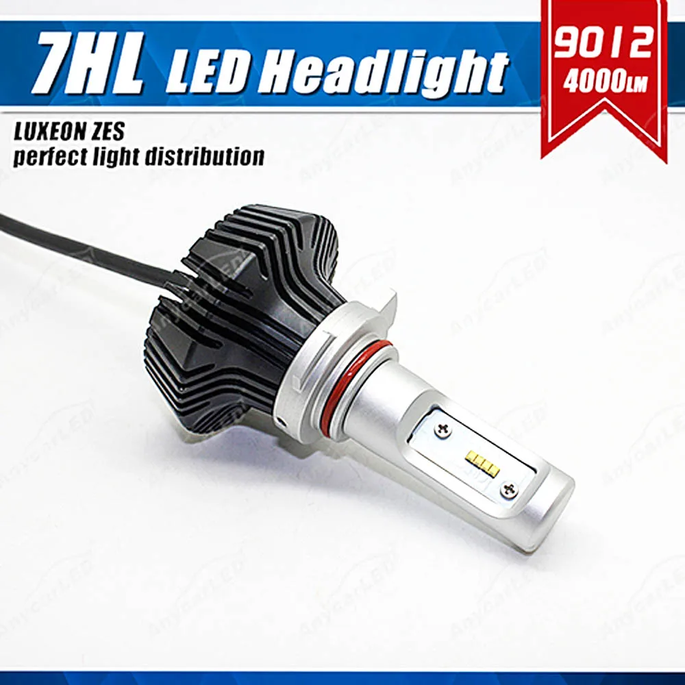 1 комплект 9012 HIR2 50 Вт 8000LM G7 светодиодный фар LUMI LUXEON ZES чипы безвентиляторный чистый