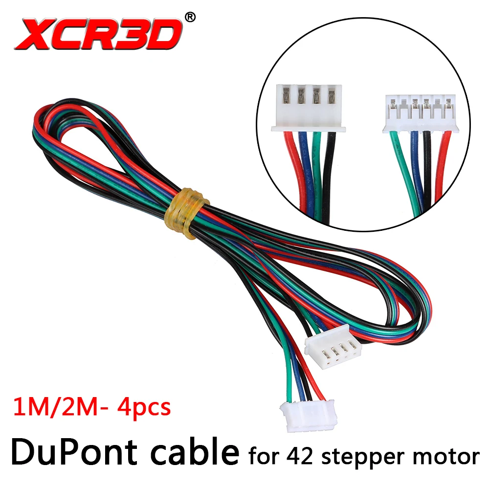 XCR3D высокое качество 4 шт./лот 1 м/2 м XH2.54 4pin XH2.0 6 контактный соединительный кабель