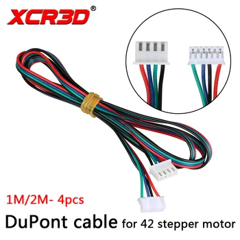 XCR3D High Quality 4pcs/lot 1M/2M XH2.54 4pin-XH2.0 6pin Paralled Motor Connector Cables for 42 Stepper Motor 3D Printer Parts 2 pieces high quality motor parts for machines heidelberg 71 112 1311 02 heidelberg motor