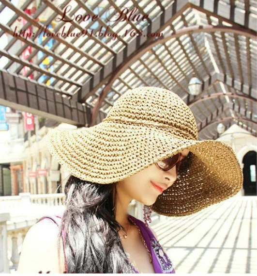 Мода торговля широкими полями соломенная шапочка для пляжа аксессуары для путешествий