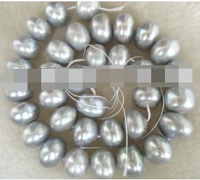 

~~ 11.25 freshwater pearl gray roundel 11.5-14mm Necklaces Discount 35%
