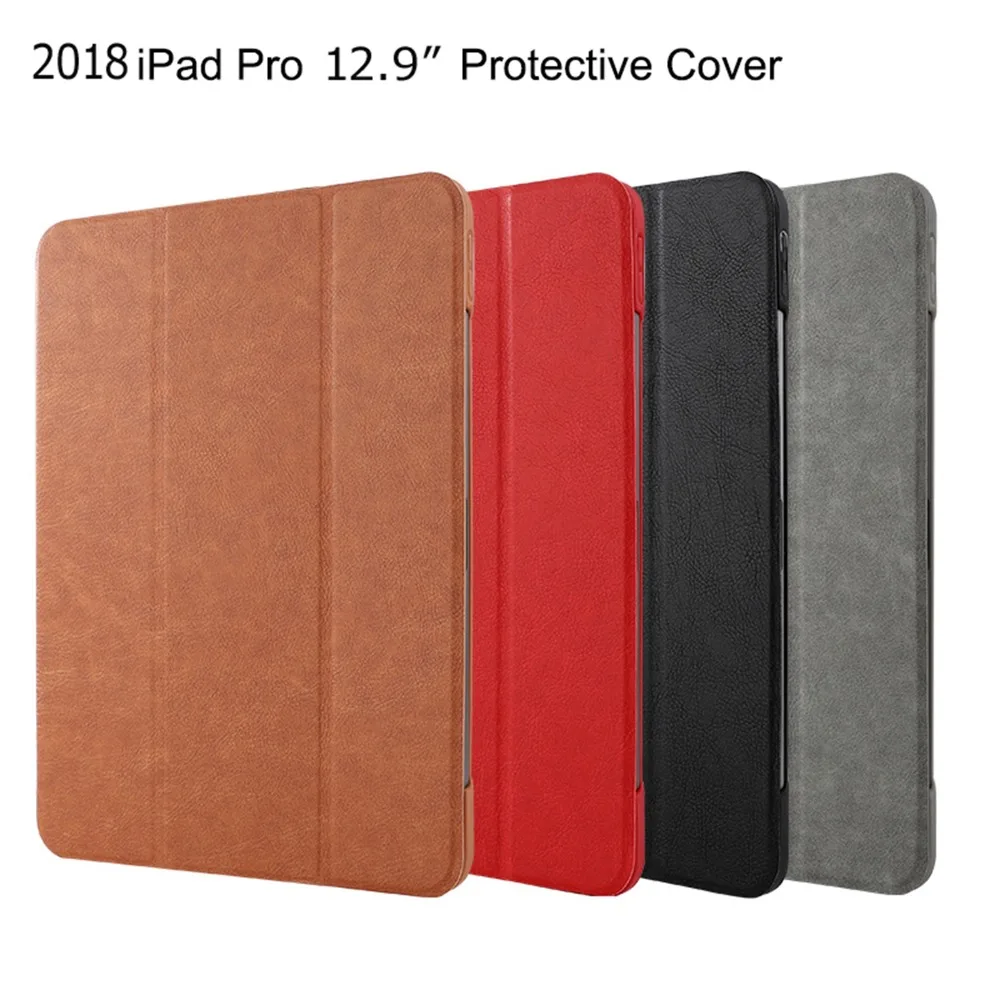 

Magnetic Smart Stand Case Folio Cover for 2018 Apple 12.9" i Pad Pro 3rd Gen. w/ For Apple Pencil Slot Pouch Sleeve