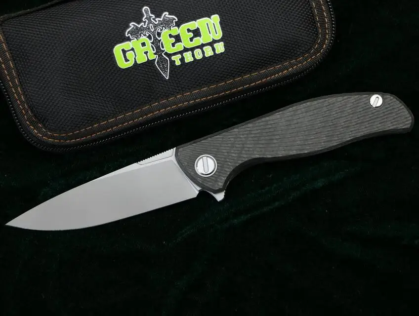Comprar D2 cuchillo plegable verde espina Hati 95 CF 3D manejar al aire libre camping caza cuchillo plegable de bolsillo herramientas EDC
