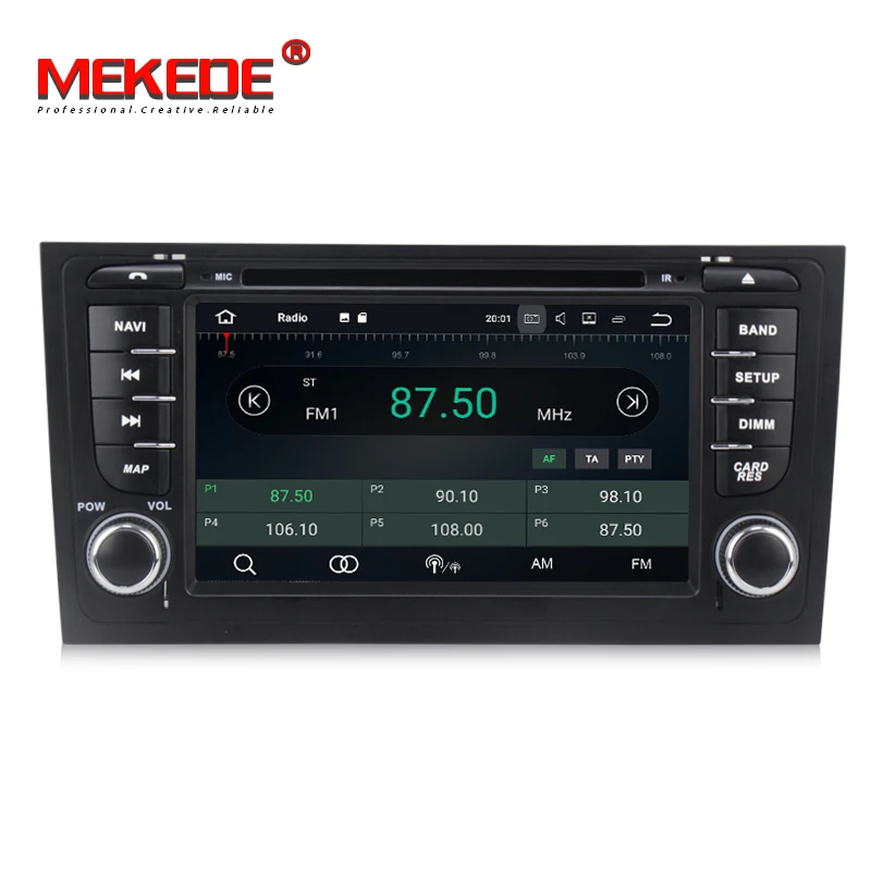 Top 7" Quad Core Android 7.1 Car DVD player for Audi A6 1997-2004 & Audi S6 1997-2004 & Audi RS6 1997-2004 with 1024*600 Res+8G map 3
