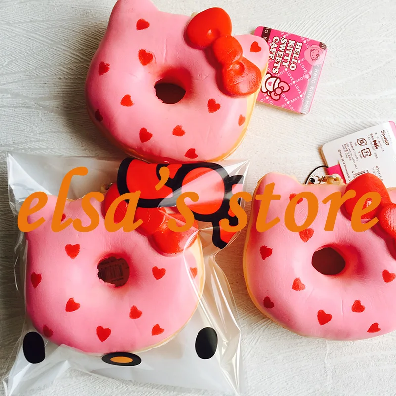 squishies wholesale 20pcs squishy jumbo kawaii hello kitty pink heart donut slow rising squishy ...