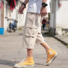 Льняные мужские шорты Карго крутые летние горячие продажи хлопок повседневные мужские короткие штаны Одежда Удобные мужские карго шорты