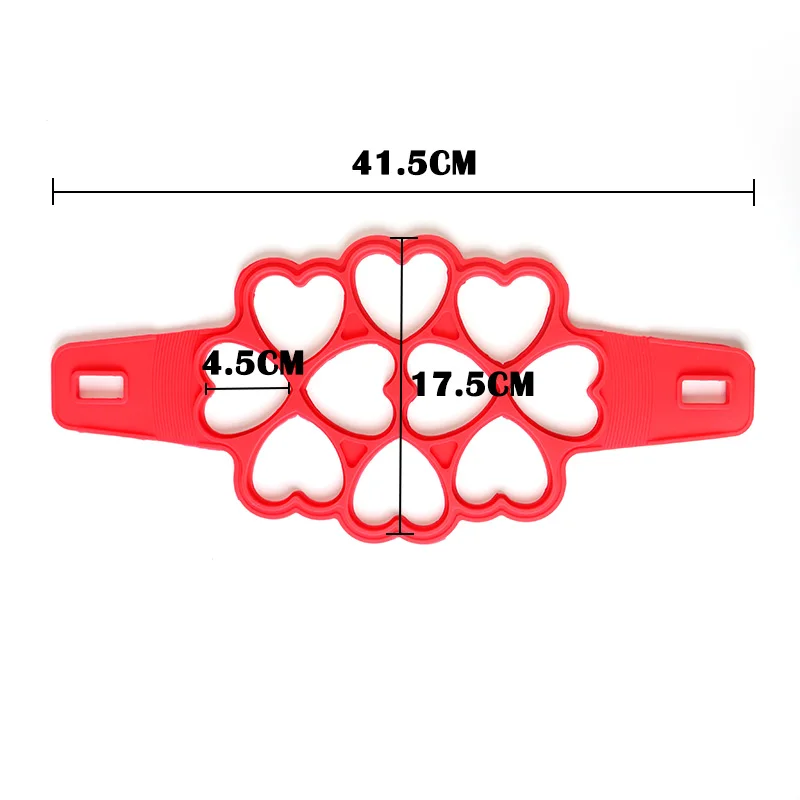 1 шт., новинка, Фантастическая форма с антипригарным покрытием, форма для жареного яйца, силиконовая форма, квадратное сердце, круглые блины, кухонные инструменты