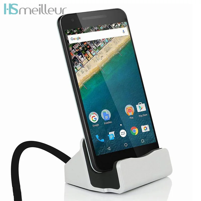 

Hsmeilleur USB C Charger Dock Type-C Charge Data Sync Desktop Charging Station Stand Holder For Samsung Xiaomi Huawei LG Oneplus