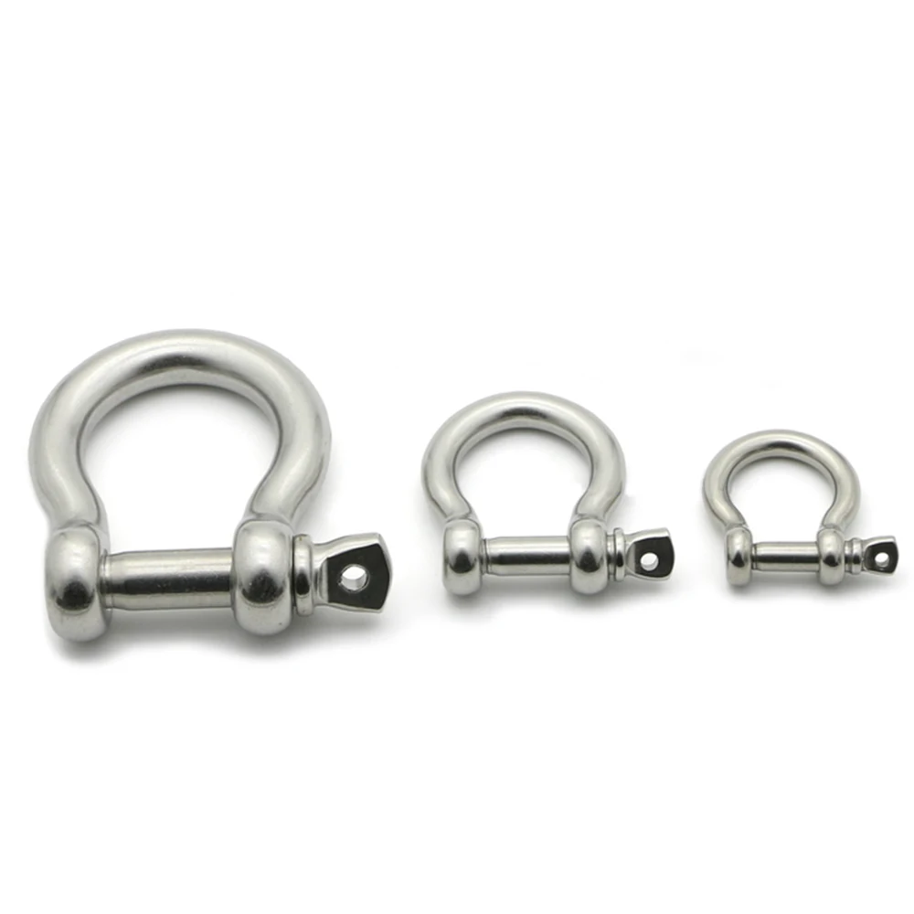 2pcs M16 D Ring Screw Pin Anchor Bow Shackle Rigging European Style for