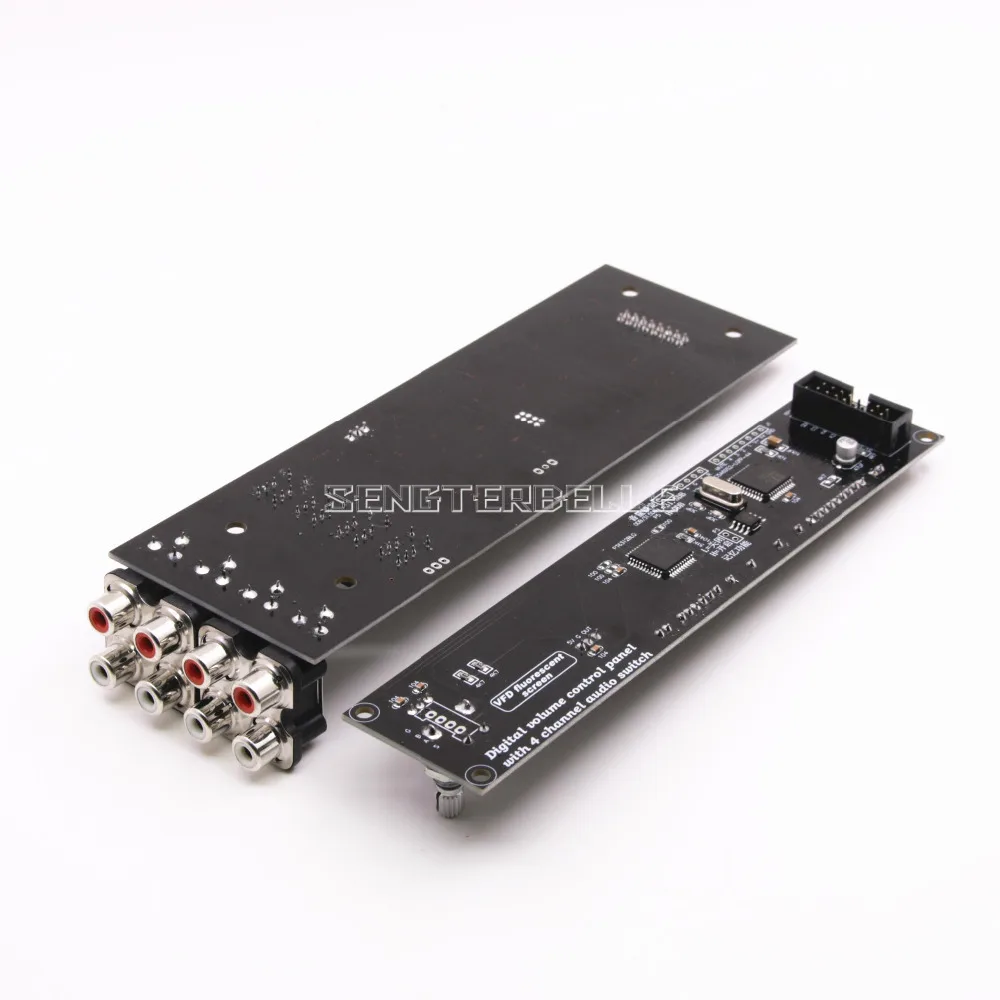 Assembly CS3310 Remote Preamplifier Board With VFD Display 4-way Input HiFi Preamp Remote Control Digital Volume Control Board