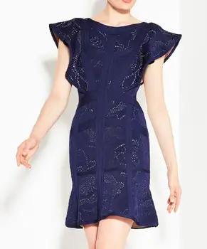 

Top Quality 1:1 Jacquard HL Bandage Dress Elegant A-Line Mini Party Dress