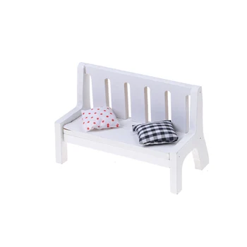 

Home Decoration Pretend Toys Miniature Dollhouse furniture accessories Wooden Garden Chair Outdoor Chair Park Bench