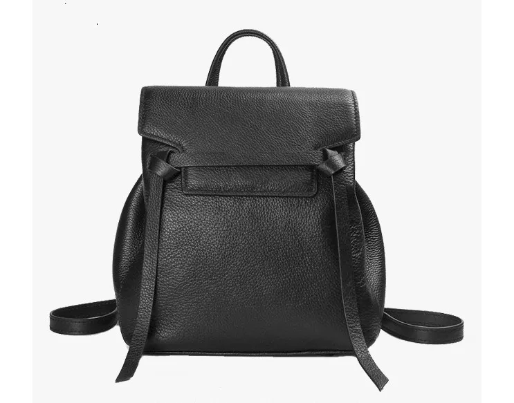  Genuine Leather Texture Soft Belt Backpack School Bag For Women High Quality - 32984050353