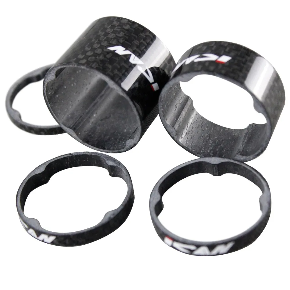 ICAN Super light bike carbon spacer 2x5mm/3mm/15mm/25mm 3k-glossy carbon bike spacer ican brand free shipping SC02-SL