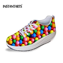 Instantarts 3D конфеты печати Женские туфли-лодочки Обувь для танцев модные весенние женские увеличивающие рост для похудения Обувь обувь на платформе для девочек