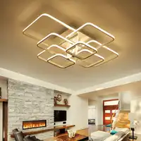 Modern Led ceiling lights for living room bedroom Square Rings AC85-265V Led Ceiling Lamp Fixtures lustre plafonnier LED LIGHTS