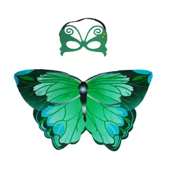 D.Q.Z 120*70 см зеленый крылья бабочки для детей тканевая шаль Фея костюм платье обувь девочек играть косплэй Свадебные танцевальное шоу подарки