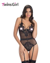 Ropa Interior Sexy de Mujer Erótica ropa de Dormir de Las Mujeres Cordón de la Pestaña de Peluche con Ligas LC33004 Porte Jaretelles Ropa Sexy