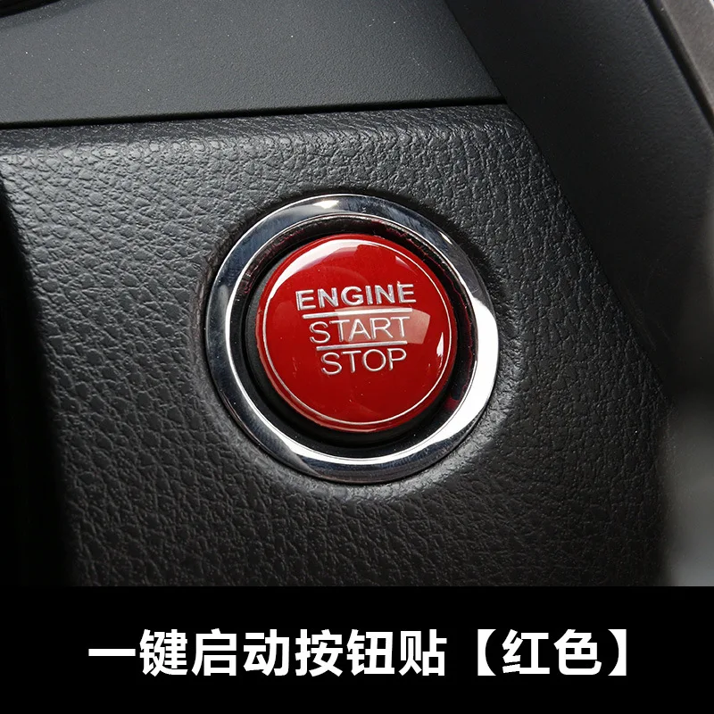 Alu Alloy Engine Start Stop Button Cover Ring For Toyota Camry 2018 Red//Black