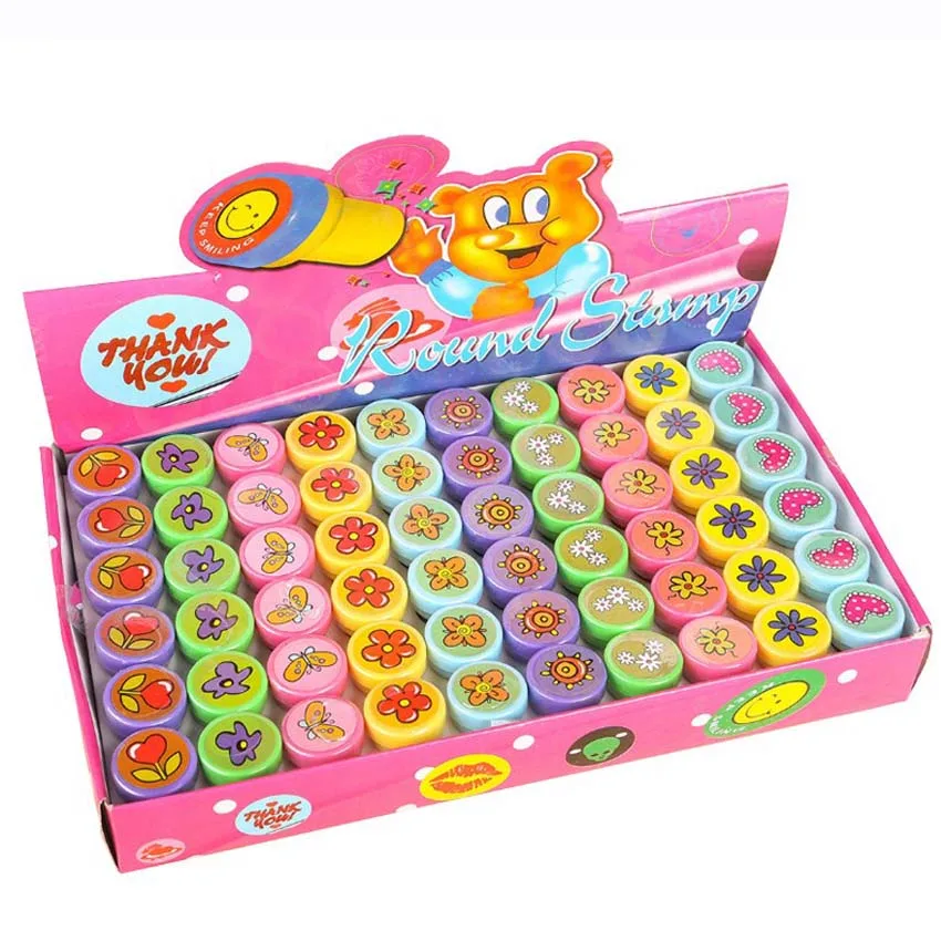 

60PCS Flower Animal Self-ink Stamps Kids Party Favors Event Supplies for Birthday Party Christmas Gift Toys Boy Girl Goody Bag