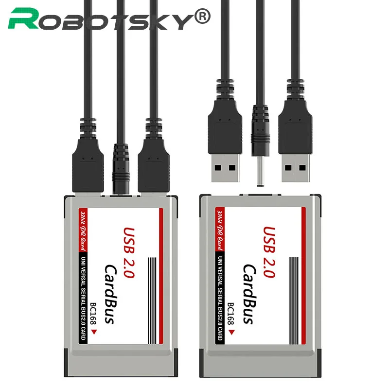 1 шт. USB 2 0 адаптер PCI Express карты 480 Мбит/с Порты 54 мм Слот PCMCIA USB2.0 концентратор