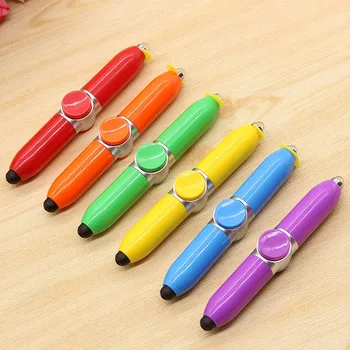 

Creative Multifunctional Ballpoint Pen Touch/ Rotate/Led Light 3 In 1 Funny Toys Ball Pens Business Office Decompression Student