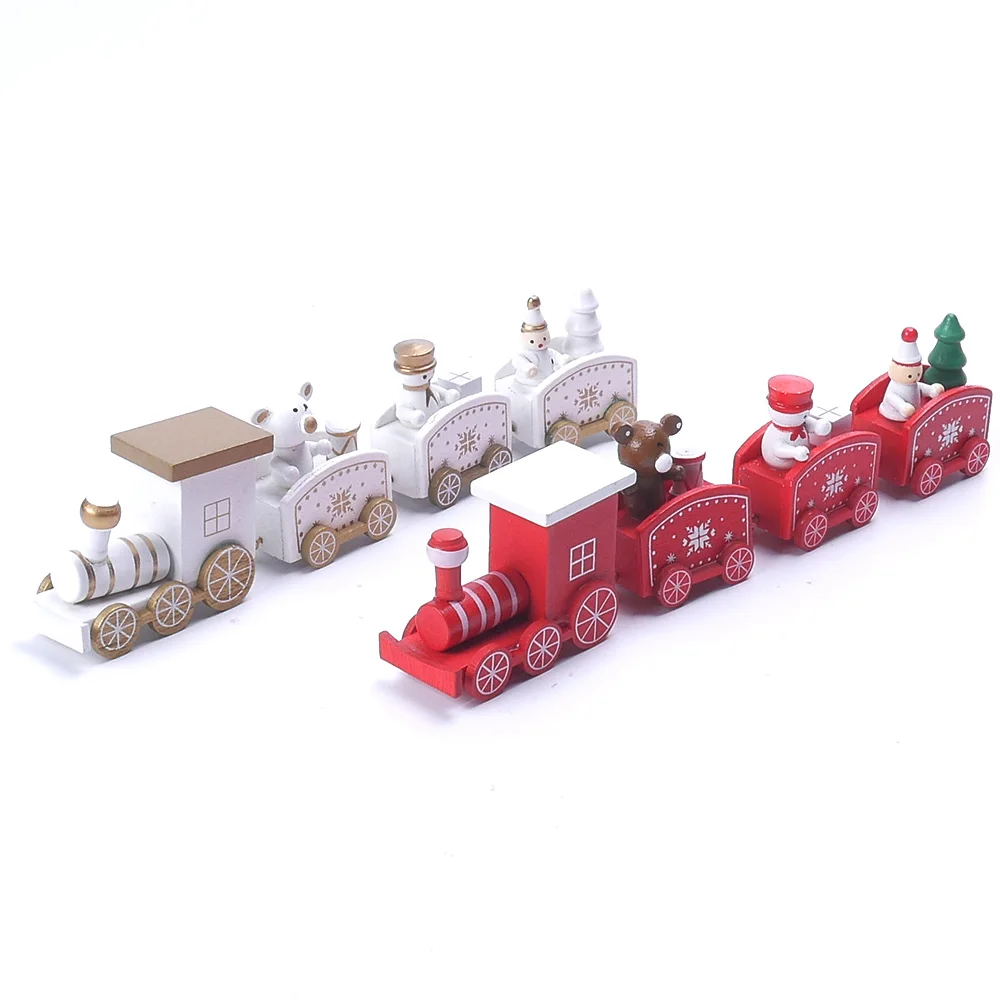 

Xmas Christmas Wooden Train Tree Ornament Decor Kid Wood Educational Gift