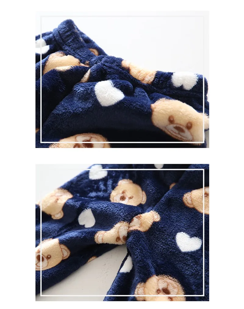 CROAL CHERIE Fleece Sleepwear For Girl Baby Boy Fall 2018 Kids Pajamas For Children Warm Sleeping Clothes Sets 80-130cm  (2)