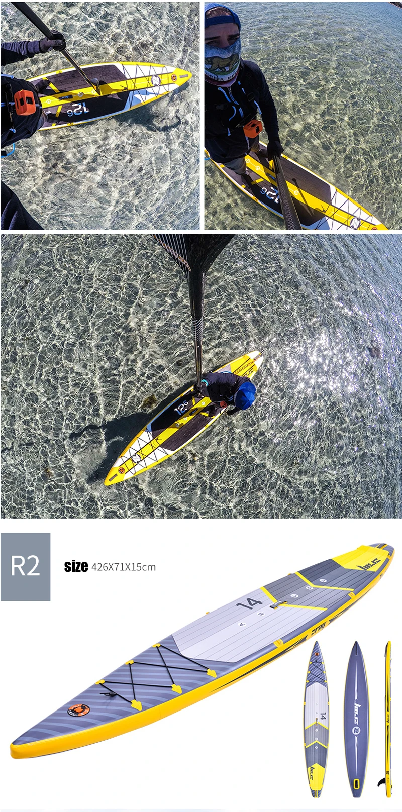 Дизайн Zray R1 R2 надувной гоночный для серфинга с веслом, доска для серфинга