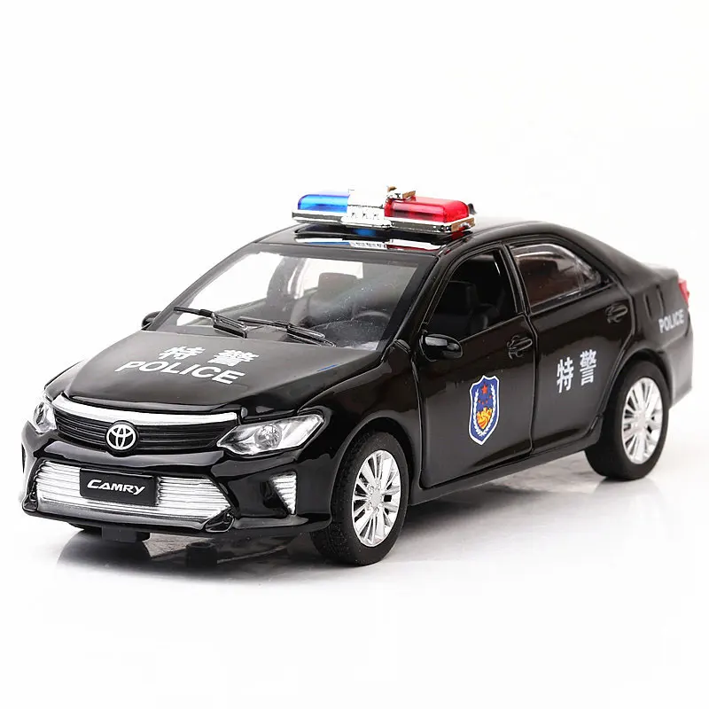 

1:32 mini car police alloy toy to pull back toy intermittent melting music light 110 coupe car model toys for children
