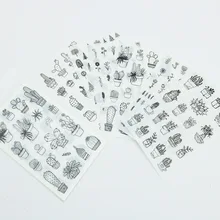 6 sztuk/paczka miłość żywność w podróży kaktus roślin dekoracyjne naklejki papiernicze Scrapbooking DIY pamiętnik Album Stick label