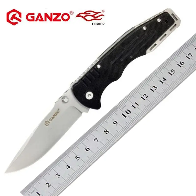 Baratos 58 60HRC Ganzo F713M 440C hoja G10 EDC cuchillo plegable supervivencia que acampa caza cuchillo de bolsillo táctico herramienta al aire libre