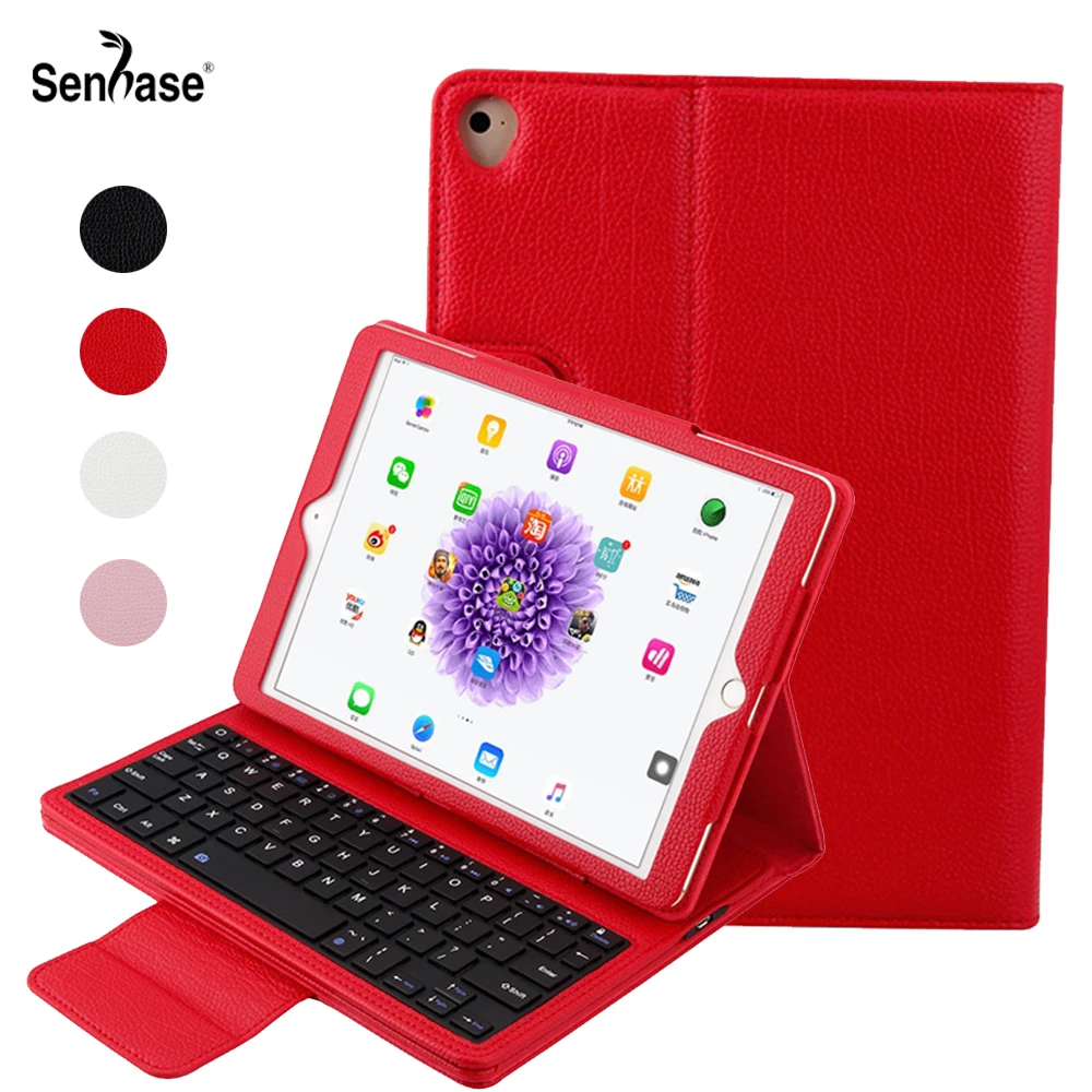 Съемный Bluetooth клавиатура личи Patter PU кожаный чехол подставка для Apple iPad 9 7 2017 2018 Air 2 5