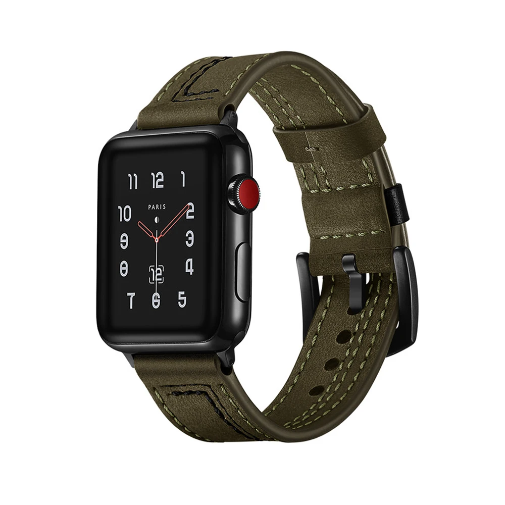 Кожаный ремешок для наручных часов Apple Watch версии apple watch 4 3 5 Группа 44 мм/40 мм iwatch 42