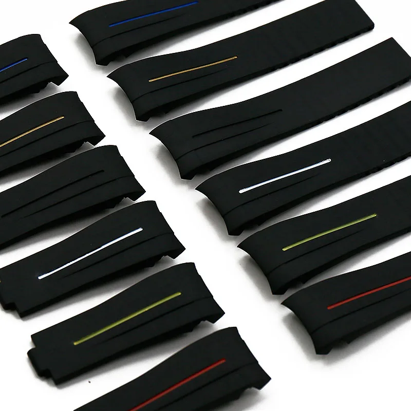 Мужской резиновый ремешок, 20 мм, 21 мм, аксессуары для часов, GMT, постоянное движение, спортивный, водонепроницаемый силиконовый ремешок, wo, для мужчин, ремешок для часов