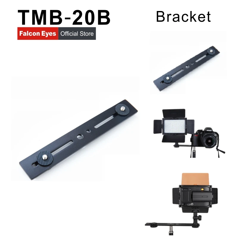 

Camera Flash Bracket Light Stand Mount Holder with two Hot Shoe for Universal flash Photo Studio Accessories TMB-20B 30D