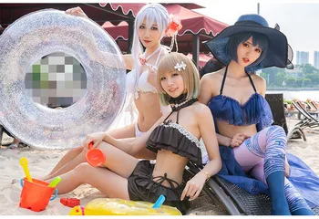 

Anime SINoALICE cosplay Alice Swim Suit Snow White swimwear Hansel Gretel Cosplay Costume Mizugi A