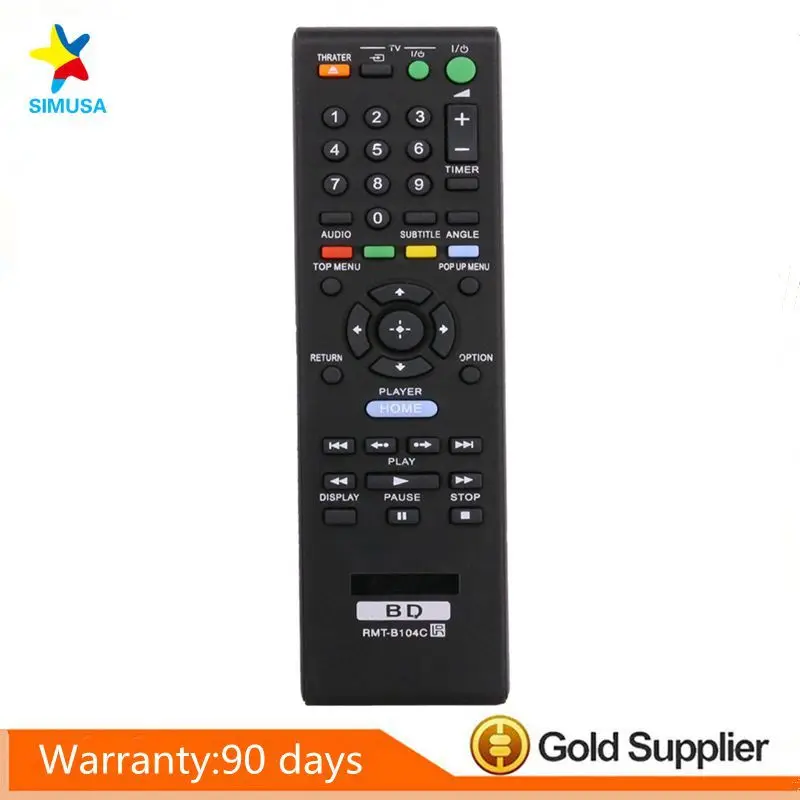 

RMT-B105A,RMT-B105P,BDP-BX2 Universal Remote Control For Sony Blu Ray DVD Player