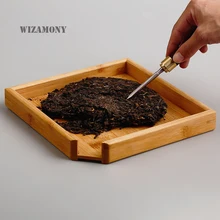 WIZAMONY бамбуковый чайный поднос, китайский кунг-фу чайная доска, блюдце, ящик для хранения воды, чайная доска, маленький чайный столик