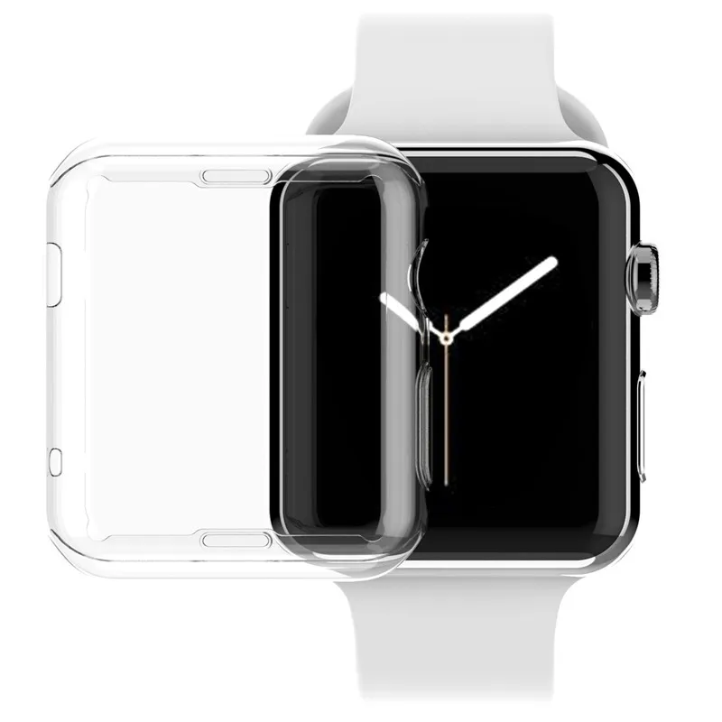 Силиконовые Мягкий Полный Чехол для Apple Watch 4 защитный чехол 44 мм 40 мм 42 мм/38 мм iwatch серии 4 3 2 1 все вокруг Clear frame