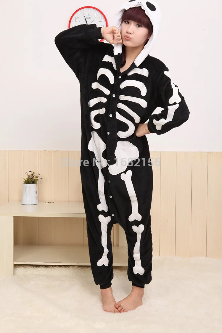 

New Skeleton Pajamas Animal Adult Onesie Anime Skull Hoodies Pyjamas Cosplay Costume For Christmas Holloween Party