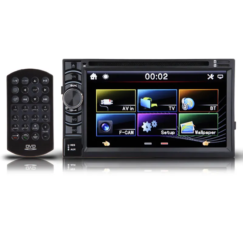 Car DVD Player 2 Din Bluetooth Wireless Car Stereo Radio Player 6.5 Inch In Dash Support FM/MP4/USB/SD/AM with Remote Control