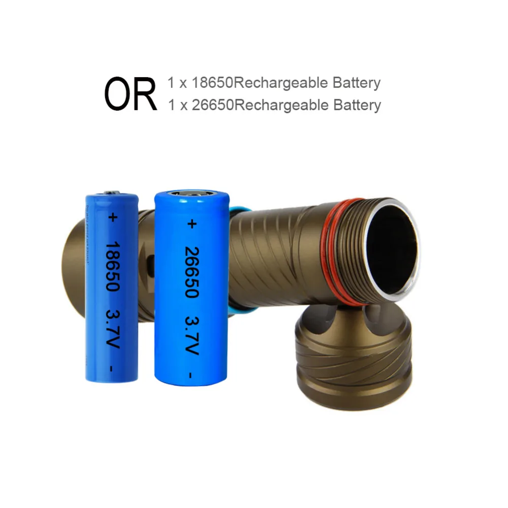Goede CREE XM L2 18650 of 26650 Duiken zaklamp LED Onderwater Zaklampen Waterdichte Draagbare Lantaarn Lichten dive light Lamp Torch