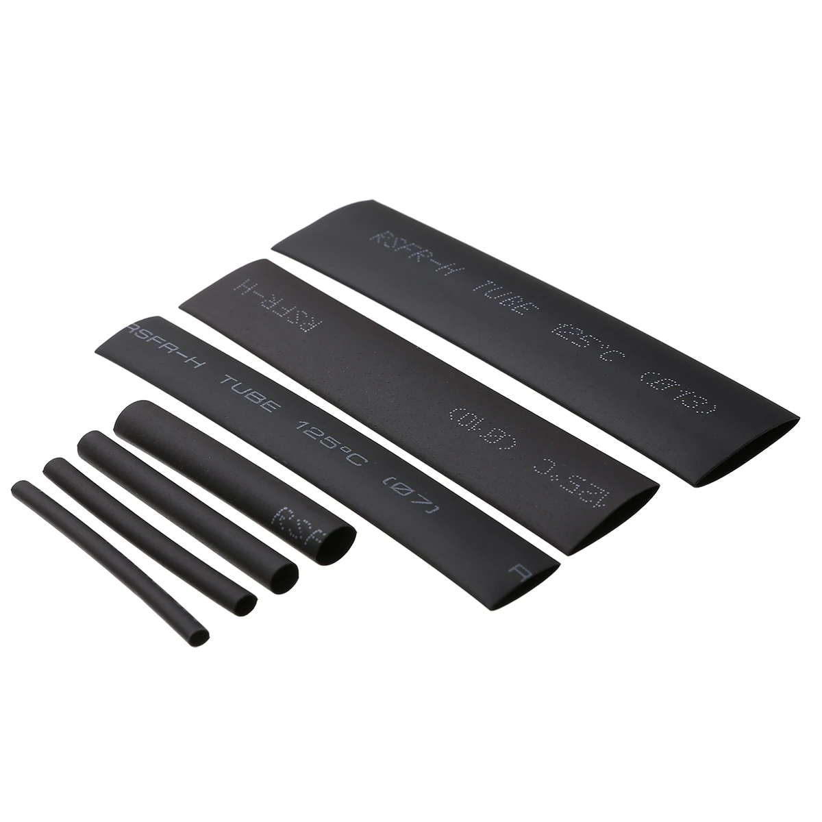 127pcs Black Assortment Heat Shrink Tube Assortment Wrap Electrical Insulation Cable Tubing  2-13mm