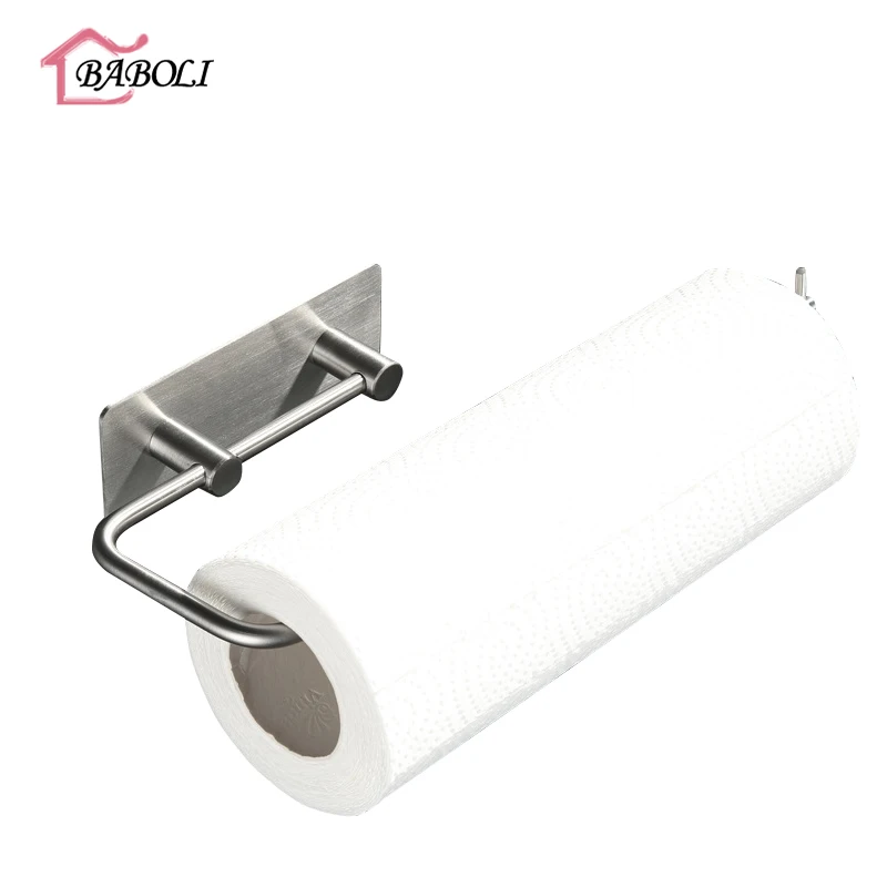 Paper Towel Holder 3M Self Adhesive Towel Bar Brushed Stainless Steel