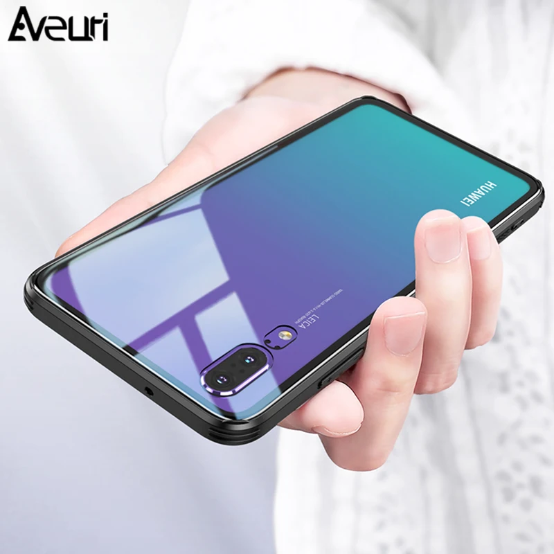 

Aveuri 9H Glass Case For Huawei Mate 20 Pro P20 P30 Pro P30 Lite Coque Protection Cover Phone Case For Huawei Honor 20 Pro 10